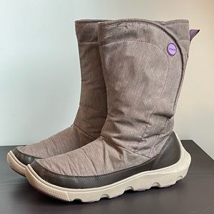 ROE Women's Gray and Purple Winter Boots
